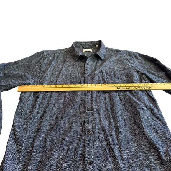 Knowledge Cotton Apparel Long Sleeve Button Down Mens XL Dark Gray Cotton - Picture 11 of 13